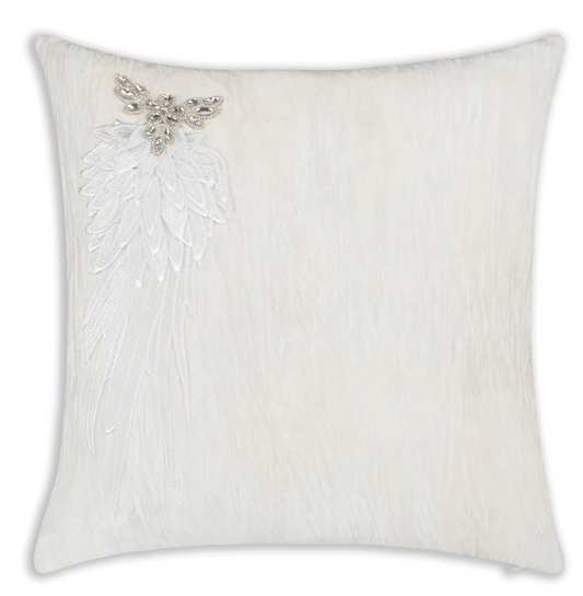 Diana Angel Wing White Decorative Pillow