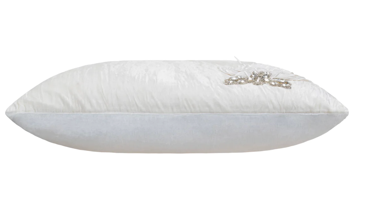 Diana Angel Wing White Decorative Pillow