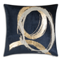 Mira Silver Foil Navy Crystal Beads Velvet Pillow