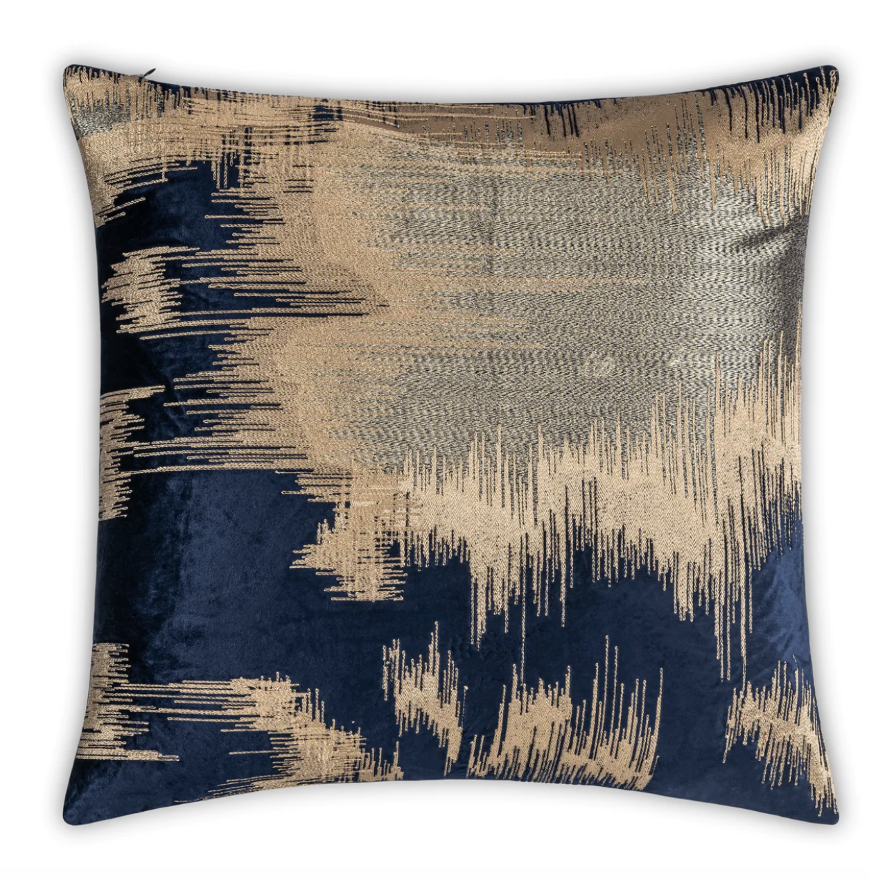 Layla Navy Gold Embroidered Pillow