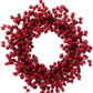 Faux Red Berry Wreath Christmas Holiday Winter Decor