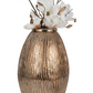 Large Contemporary Gold/ Champagne Metal Vase 18''