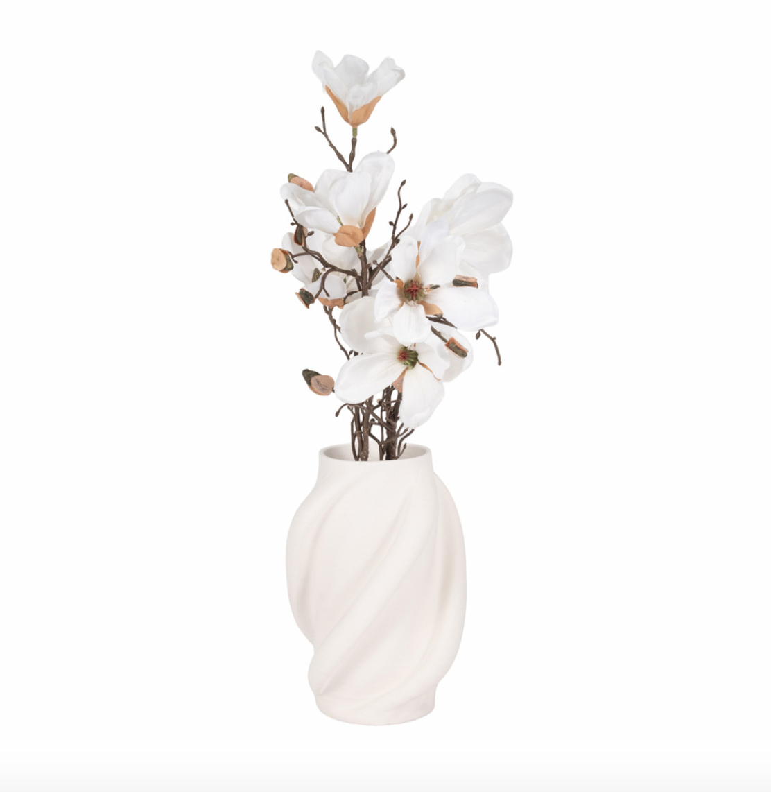Murano Ceramic White Modern Vase 3d Printed