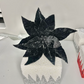 Elegant Black Velvet Glitter Poinsettia Flower set of 3 Flower