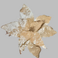Extra Large Champagne Velvet Glittered Poinsettia Christmas Flower Set of 3