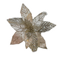 Champagne Glittered Poinsettia Christmas Flower Stem Spray 13'' Set of 3