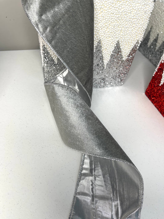 Silver wired ribbon for bows

Silver ribbon for wreaths

Holiday silver craft ribbon

Wedding silver wired ribbon

Christmas silver ribbon

Silver ribbon for floral arrangements

Elegant silver ribbon for décor

Silver ribbon for tree decorating

DIY silver bow making ribbon

Luxury silver ribbon 4 inch wide