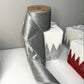 Silver Wired Craft Ribbon double sided 4" x 10 Yards