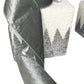 Grey and Silver Wired Craft Ribbon double sided 4" x 10 Yards
