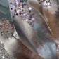 Rose Gold Metallic Poinsettia Stem beaded with Sequins