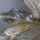 Christmas Flower Metallic Champagne Frosted Beads Poinsettia Stem Spray 12'' Set of 3