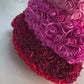 Totally Glam Large Rose Bear Rainbow Red Pink Burgundy Light Pink Black