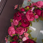 Zoey Large Burgundy Red Peachy Pink Faux Peony Flower Wreath  23" All Season