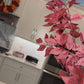 Autumn Faux Leaf Branches 3-Pack 36" Red & Burgundy Silk Fall Stems for Vase