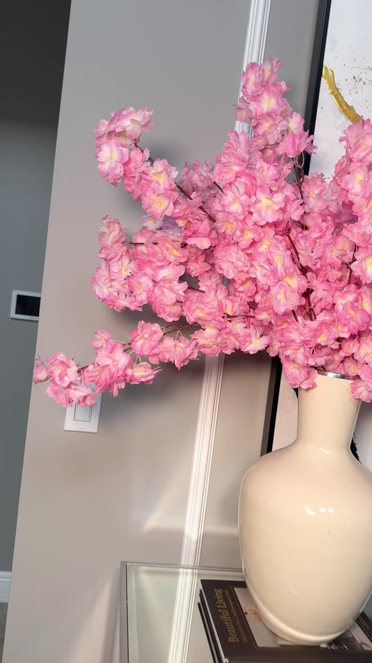 Mila Pink Silk Cherry Blossom Set of 3 Branches  36'' Wedding, Party, Event, Japan's National Flower