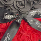 Totally Glam Large Rose Bear Brown Black and Red Heart