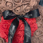 Totally Glam Large Rose Bear Brown Black and Red Heart