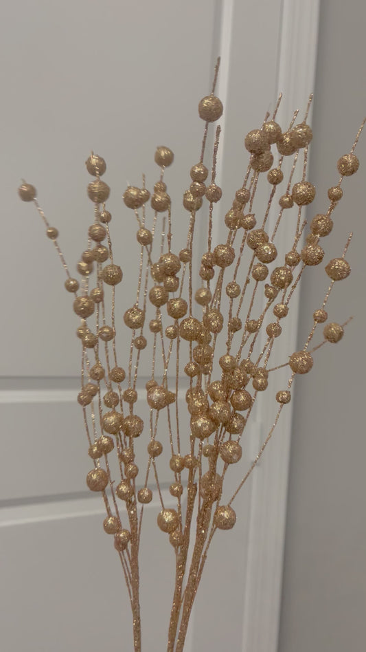Glittered Floral Stem/ Pick Spray Set of 6