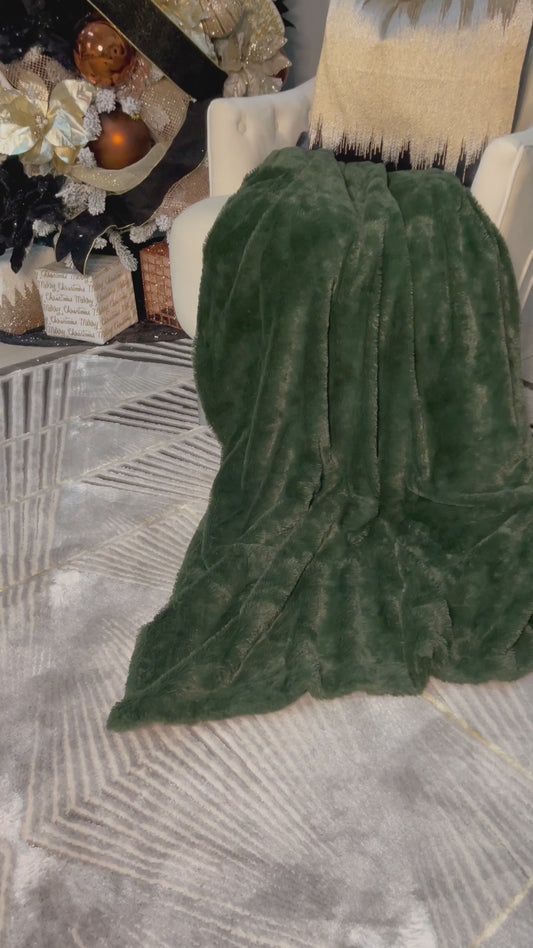 Monique Faux Fur Throw Blanket
