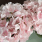 Capri Pink Artificial Hydrangea Wreath, 22 in UV Resistant Indoor Outdoor 16 Flower Heads