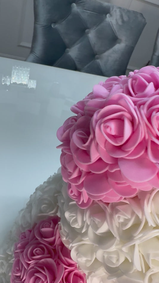 Totally Glam Rose Pink Teddy Bear Birthday, quinceaneras, anniversary, sweet 16, valentines, Mother’s Day