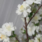 Camilla White Artificial Cherry Blossom Branch 33" Set of 3 | Realistic Faux Silk Stems for Wedding, Party, Event Décor | Japanese Cherry Blossom Floral Arrangement