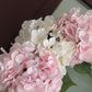 Capri Large White & Pink Silk Hydrangea Wreath 23" UV Resistant Handmade All-Season Indoor/Outdoor Floral Décor 16 Hydrangea Flower Heads on Natural Grapevine Base