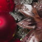 Rose Gold Metallic Poinsettia Flower Stem beaded with Sequins Set of 2