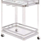 Ariana Silver Acrylic Serving Bar Cart