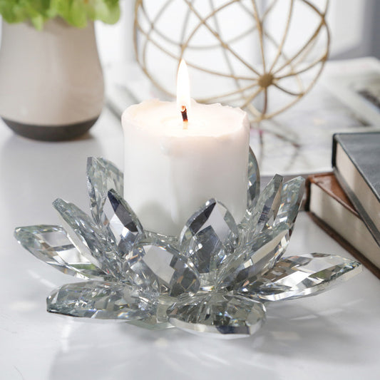 Crystal Lotus Candle Holder