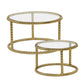 Gold Metal Rope Side Tables