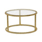 Gold Metal Rope Side Tables
