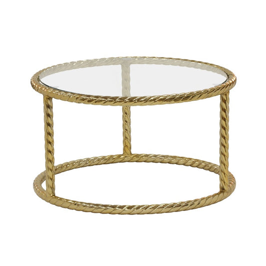 Gold Metal Rope Side Tables