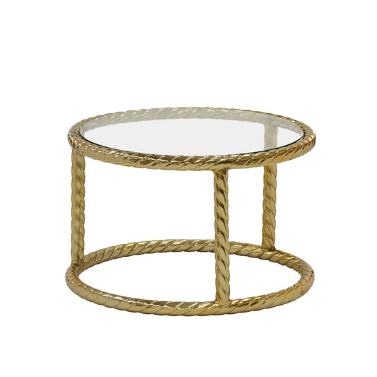 Gold Metal Rope Side Tables