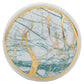 Lolita Ceramic Green, Gold White Marble Jar With Lid 12'' 16''