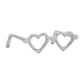 Silver Metal Heart Shaped Glasses