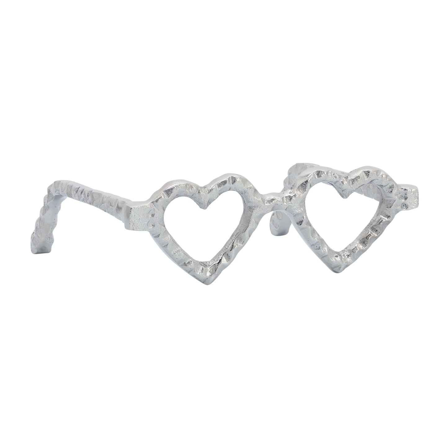 Silver Metal Heart Shaped Glasses