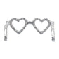 Silver Metal Heart Shaped Glasses