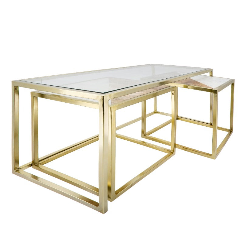 Gold Nesting Coffee Table