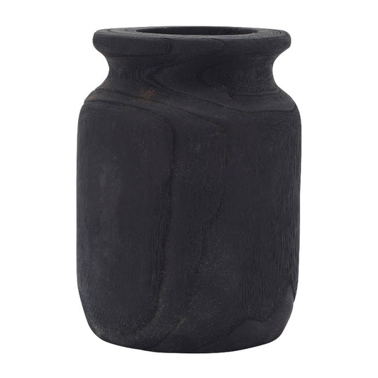 Paulownia Black Organic Vase