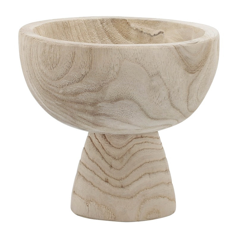 Natural Wood Bowl & Stand