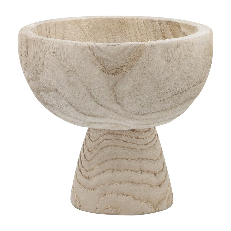 Natural Wood Bowl & Stand