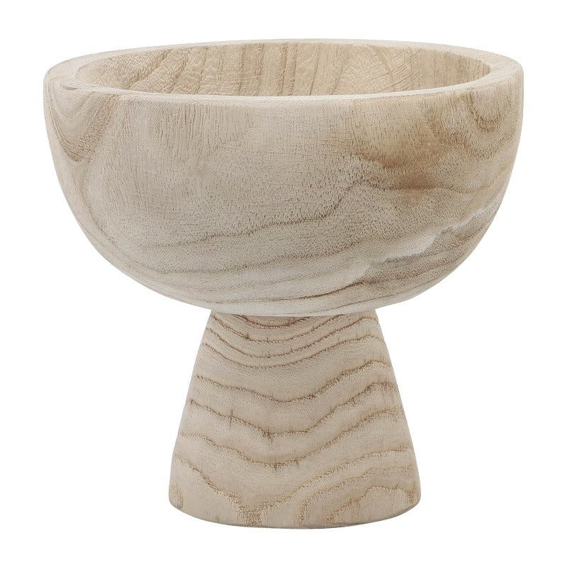 Natural Wood Bowl & Stand