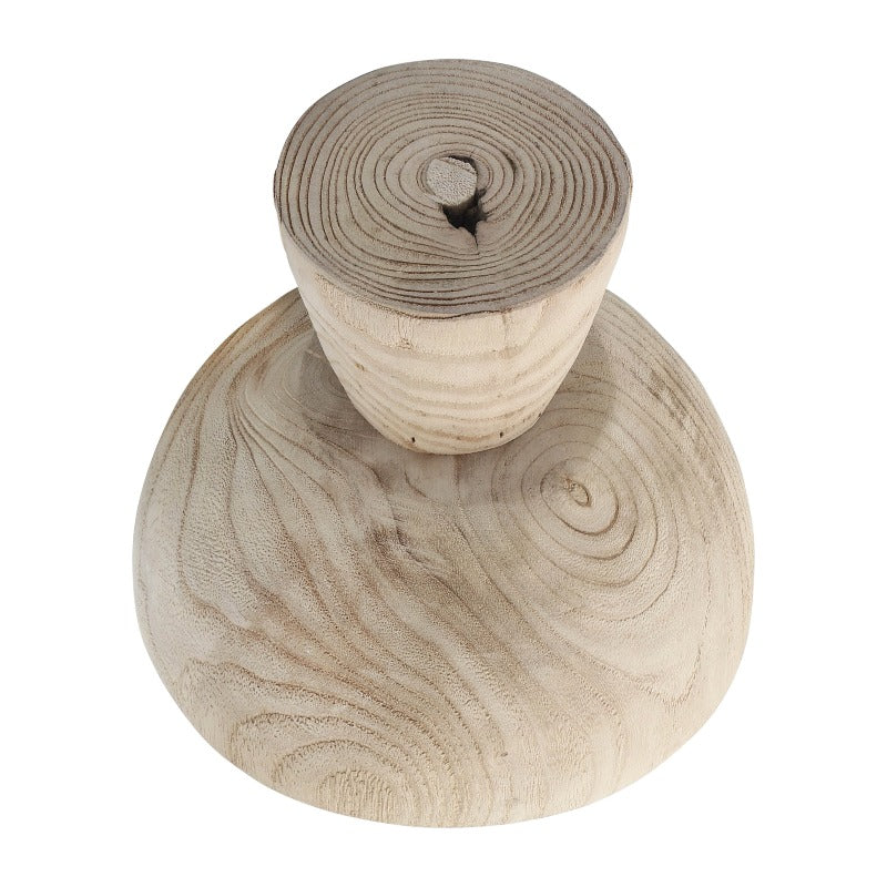 Natural Wood Bowl & Stand