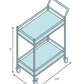 Ariana Silver Acrylic Serving Bar Cart