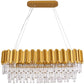 Dante II Antique Gold Rectangular Modern Chandelier