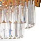 Dante II Antique Gold Rectangular Modern Chandelier