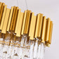 Dante II Antique Gold Rectangular Modern Chandelier