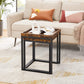 Natalie Rustic Brown Nesting Tables, Set of 2