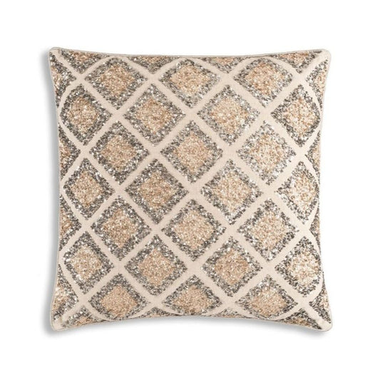 Royce Hand Beaded Diamond Pillow